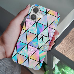 Elegant holographic colourful iPhone 16 case