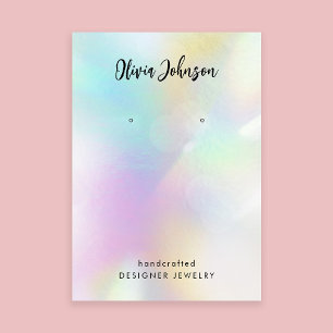 Elegant Holographic Jewellery Earring Display Business Card