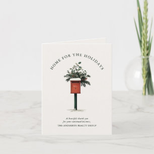 Elegant Home for the Holidays Real Estate Business Holiday Card