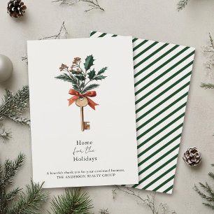 Elegant Home for the Holidays Real Estate Business Holiday Card