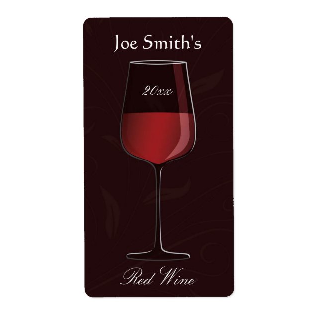 Elegant Home Made Wine Label (Front)