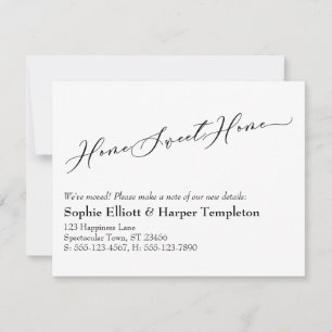 Elegant Home Sweet Home New Address Announcement