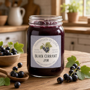 Elegant Homemade Black Currant Jar Square Sticker