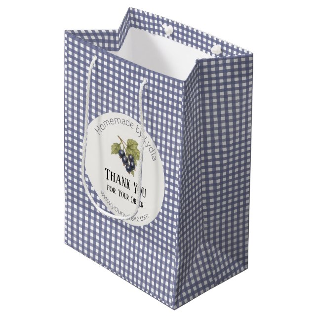 Elegant Homemade Jar  Medium Gift Bag (Front Angled)