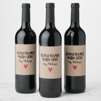 Elegant Homemade With Love Rustic Kraft Christmas