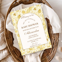 Elegant Honeycomb Bee Baby Shower