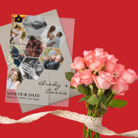 Elegant Honeycomb Photo Wedding Save the Date