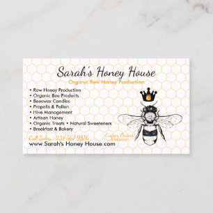 Elegant Honeycomb Professional Honey Bee Business Card