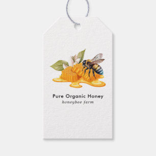 Elegant Honeycombs with bee Gift Tags