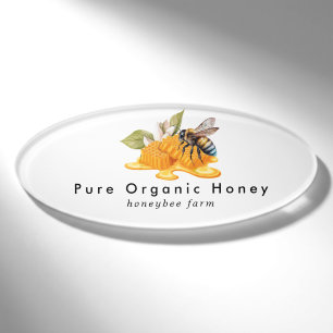 Elegant Honeycombs with bee Name Tag