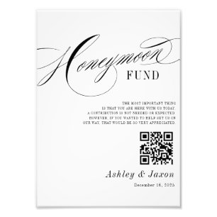 Elegant Honeymoon Fund Sign