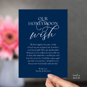 Elegant Honeymoon Wish Cash Fund Enclosure Card