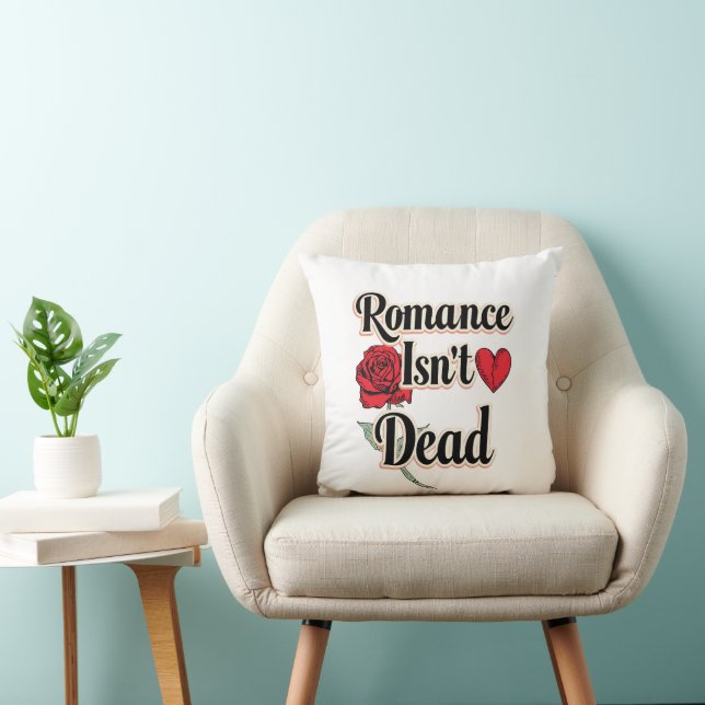 Elegant Hopeless Romantic Quote Cushion (Chair)