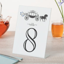 Elegant Horse & Buggy Table Number 