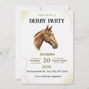 Elegant Horse Derby Party Invitation