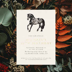 Elegant Horse Equestrian Adult Birthday