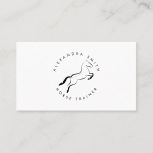 Elegant Horse Horse Trainer Business Card