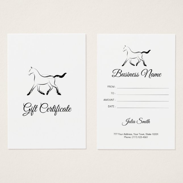 Elegant horse in black colour (Front & Back)