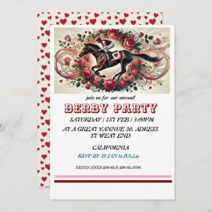Elegant Horse Race Derby Party / Equestrian  Invitation