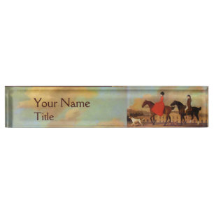 ELEGANT HORSE RIDING NAMEPLATE