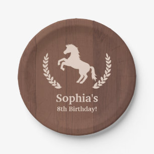 Elegant Horse Silhouette Birthday Party Supplies Paper Plate