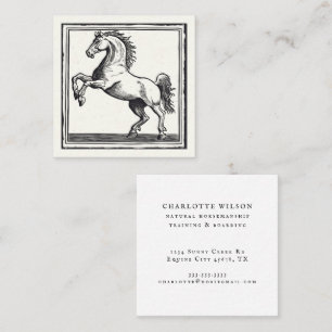 Elegant Horse Training Riding Equestrian  Square Business Card