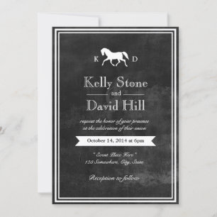 Elegant Horse Wedding Invitations