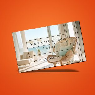 Elegant Hostel Photo Delicate Stylish Bright  Business Card