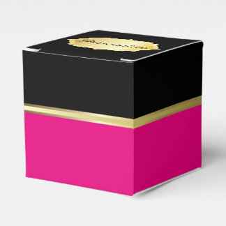Elegant Hot Pink and Black Favour Box