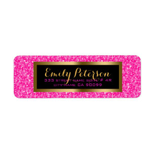 Elegant Hot Pink And White Glitter