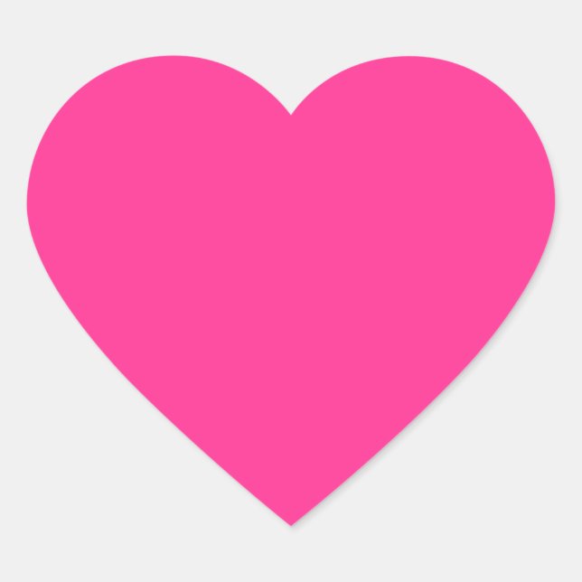 Elegant Hot Pink Colour. Fashion Colour Trends Heart Sticker (Front)