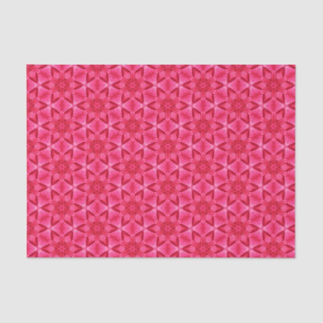 Elegant Hot Pink Geometric Pattern Girly Chic Tissue Paper (Front)
