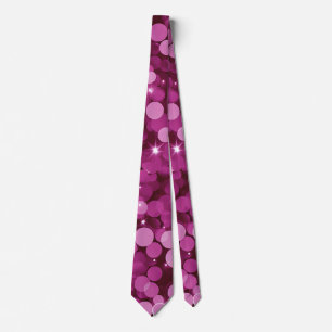 Elegant Hot Pink Glamourous Sequin Tie