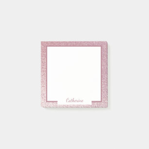 Elegant Hot Pink Lavender Metallic Shine Post-it Notes