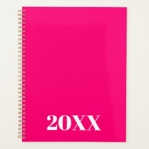 Elegant hot pink modern typography custom year planner