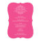 Elegant Hot Pink Wedding Monogram Dinner