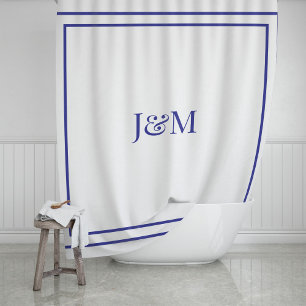 Elegant Hotel Chic Stylish Monogram Ampersand Shower Curtain