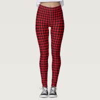 Elegant Houndstooth Black and Red