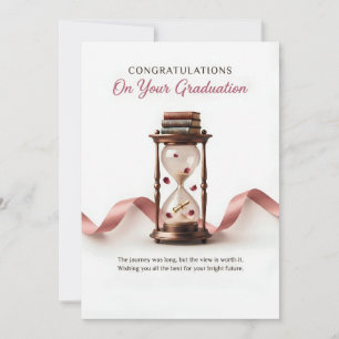 Elegant Hourglass Graduation Card