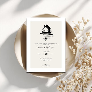 Elegant Housewarming Invitation - Hand Drawn House