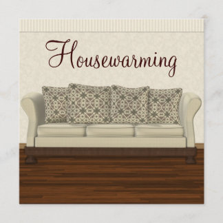 Elegant Housewarming Party Neutral Lounge Invitation