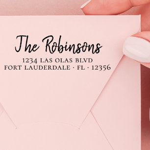 Elegant Housewarming Script Return Address Self-inking Stamp