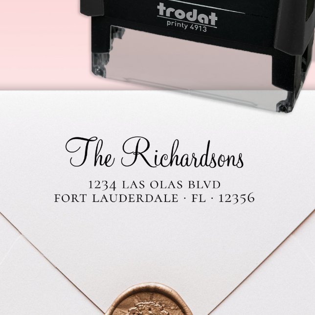 Elegant Housewarming Script Return Address Self-inking Stamp (Creator Uploaded)