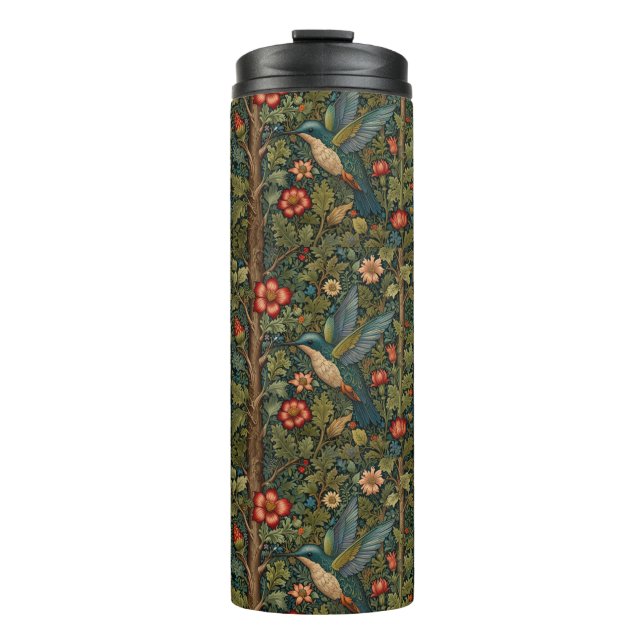Elegant Hummingbird artwork bohemian floral  Thermal Tumbler (Front)