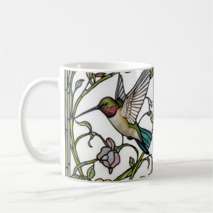 Elegant hummingbird artwork botanical boho chic coffee mug