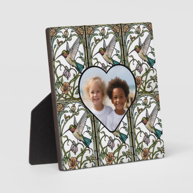 Elegant hummingbird artwork botanical boho chic plaque (Front)