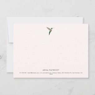Elegant Hummingbird Card