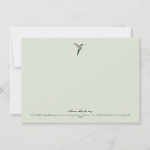 Elegant Hummingbird Card