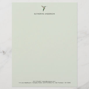 Elegant Hummingbird  Letterhead