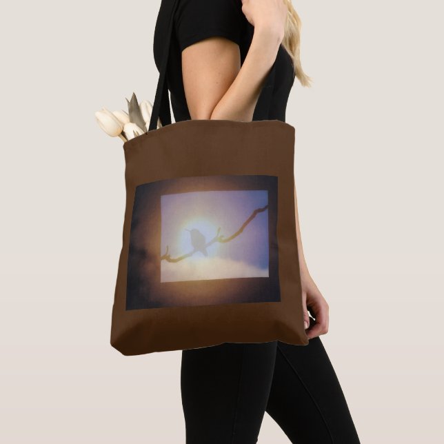 Elegant Hummingbird Modern Simple Tote (Close Up)